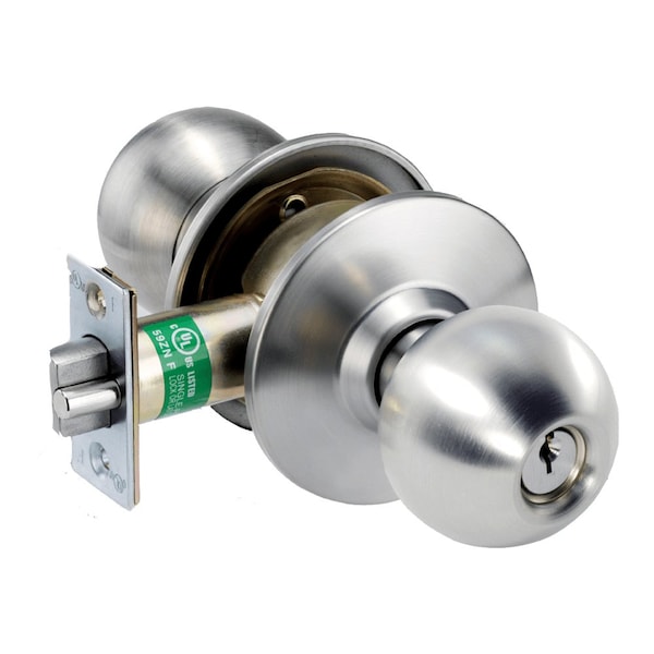 Arrow Grade 1 Asylum Cylindrical Lock, Ball Knob, Conventional Cylinder